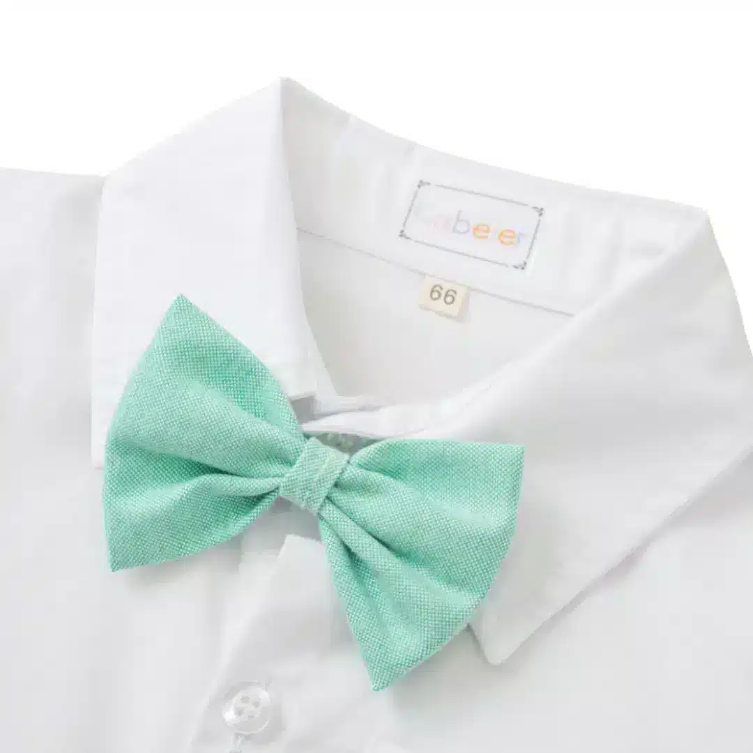 Costum Verde Baieti Cu Bretele Darius - 18-24 luni - poza 2
