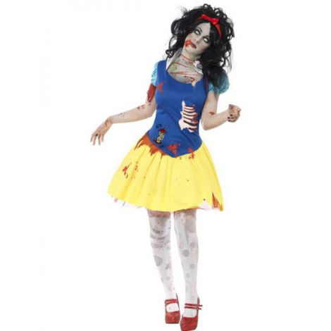 Costum zombie alba ca zapada halloween - poza 1