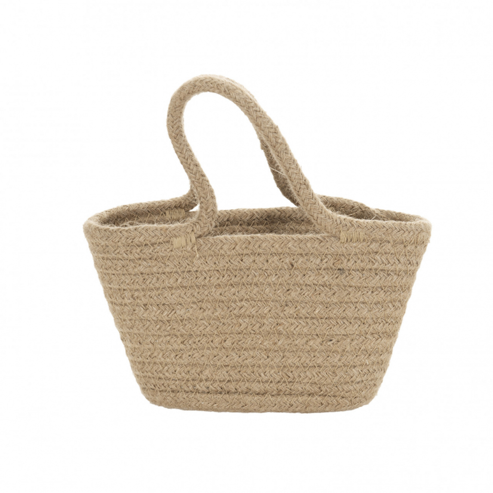 Cosulet din sfoara cu 2 manere pentru fetite,18x10x11 cm