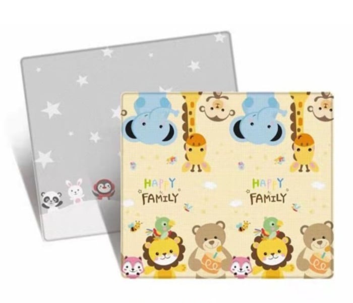 Covor bebe pliabil, gros, termoizolant, cu 2 fete, Happy family, 180x150 cm, M6