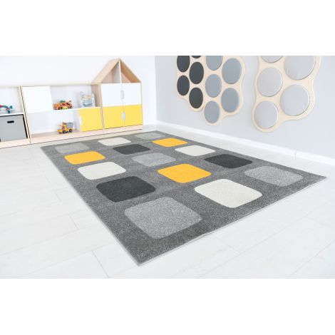 Covor de joaca pentru gradinita 2x3 m cu zone de sedere marcate pentru 15 copii - poza 3