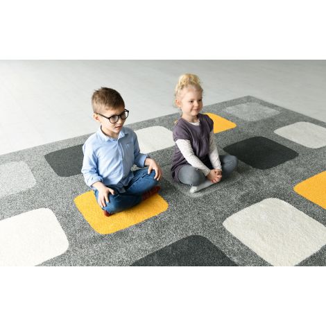 Covor de joaca pentru gradinita 2x3 m cu zone de sedere marcate pentru 15 copii - poza 5