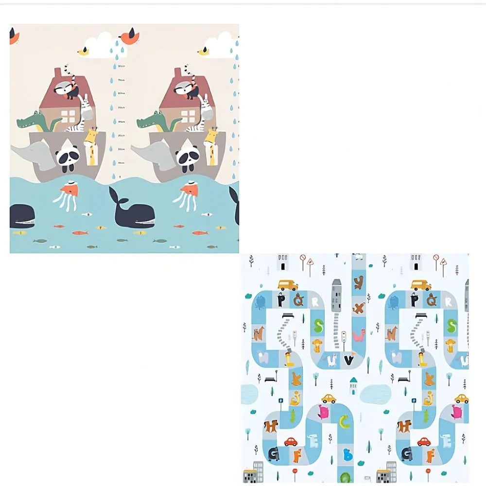 Covor de joaca termoizolant, pliabil, cu 2 fete din spuma 180x200x1.5cm - poza 5