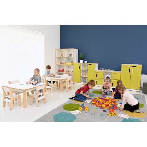 Covor dreptunghiular gri cu hexagoane colorate, 2x3 m, gradinita, scoala - poza 5