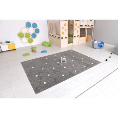 Covor dreptunghiular gri Dots, 3x4 m, gradinita, scoala - poza 3