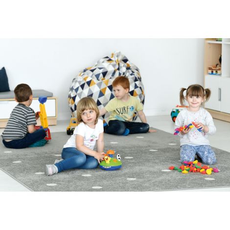 Covor dreptunghiular gri Dots, 3x4 m, gradinita, scoala - poza 5