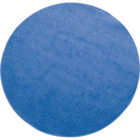 Covor monocrom rotund diametru 140 cm albastru
