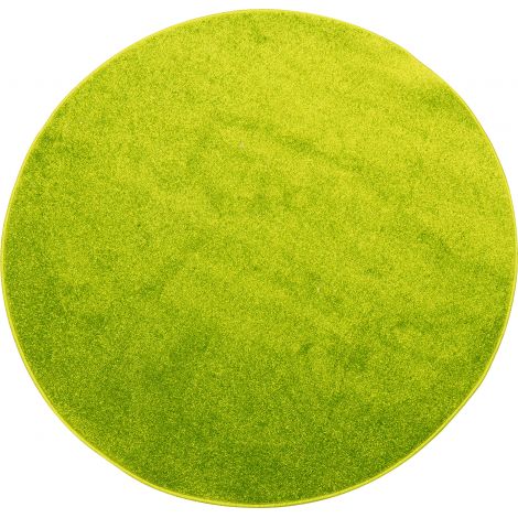 Covor monocrom rotund diametru 50 cm verde