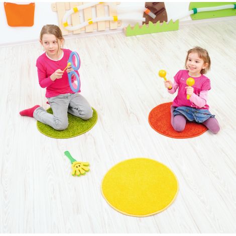 Covor monocrom rotund diametru 50 cm verde - poza 3