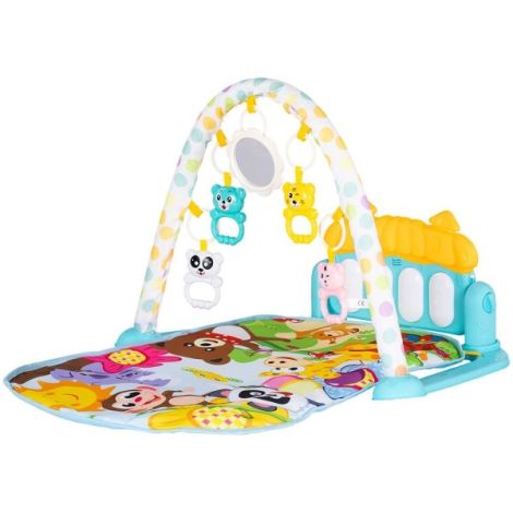 Covoras de joaca cu pian Chipolino Zoo Party blue - poza 1