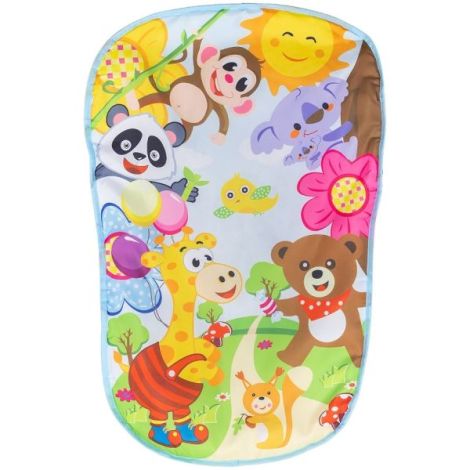 Covoras de joaca cu pian Chipolino Zoo Party blue - poza 2