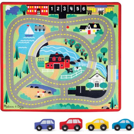 Covoras de joaca si masinute Circuitul - Melissa & Doug - poza 1