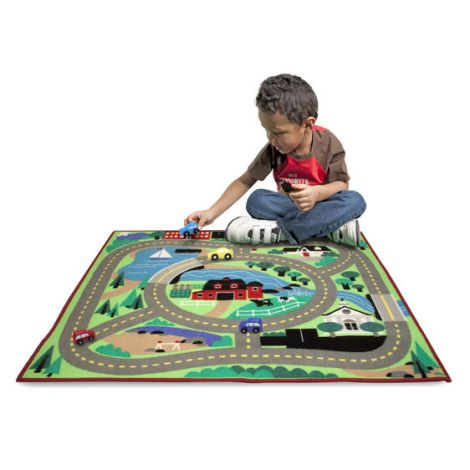 Covoras de joaca si masinute Circuitul - Melissa & Doug - poza 3