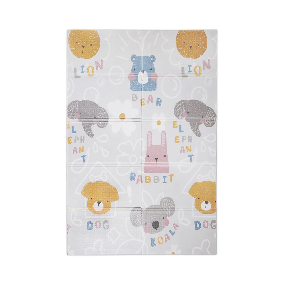 Covoras de joaca termic Lorelli, 2 fete, pliabil, din spuma XPE, 120 x 180 cm, Buddies - poza 3