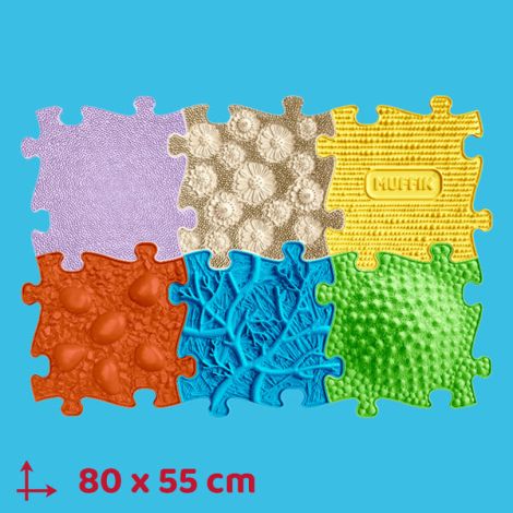 Covoras ortopedic senzorial puzzle Set pentru bebelusi Muffik - poza 3