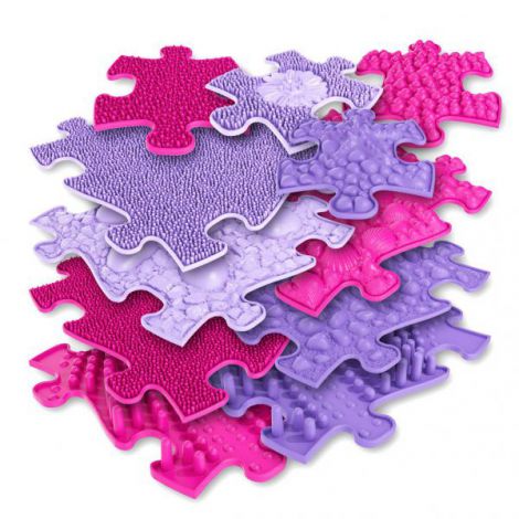 Covoras ortopedic senzorial puzzle Set pentru fetite - poza 1