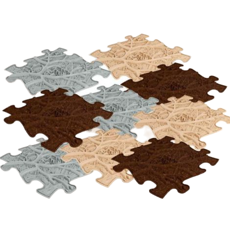 Covoras ortopedic senzorial puzzle Set Roots