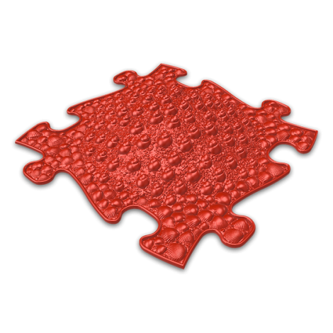 Covoras ortopedic senzorial puzzle Set Rosu si Negru pentru bebelusi Muffik - poza 3