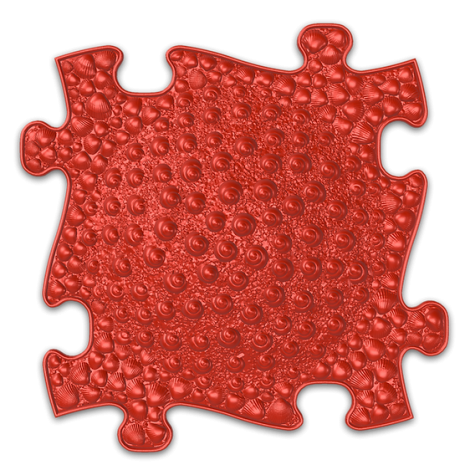 Covoras ortopedic senzorial puzzle Set Rosu si Negru pentru bebelusi Muffik - poza 4
