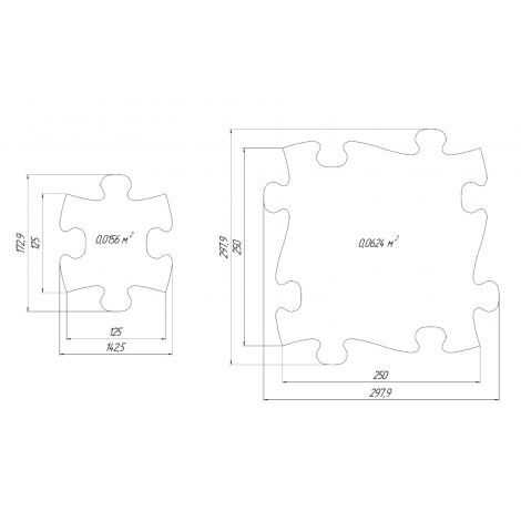 Covoras ortopedic senzorial puzzle Set Valgus - poza 2