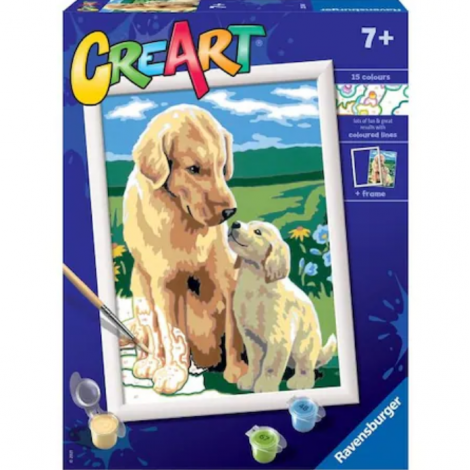 Creart - pictura catel cu pui 20048 Ravensburger - poza 1