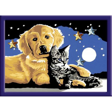 Creart - pictura catel si pisicuta 20045 Ravensburger - poza 2