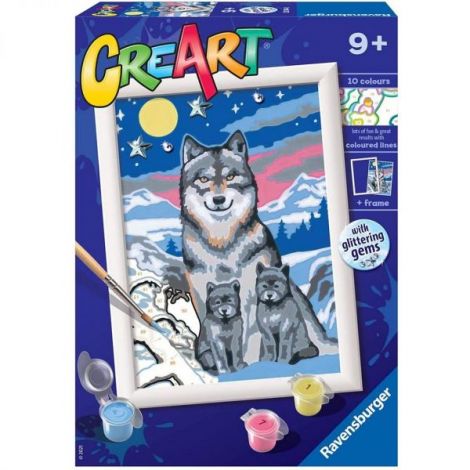 Creart - Pictura Familie De Lupi - poza 2