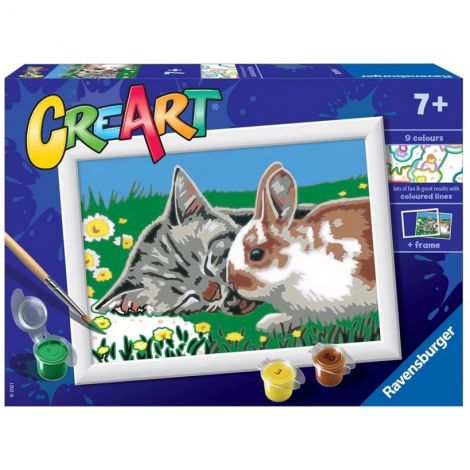 Creart - pictura pisicuta si iepuras 20074 Ravensburger - poza 1