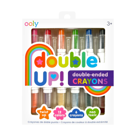 Creioane cerate duble, set de 6, Double up! , 12 culori - poza 1