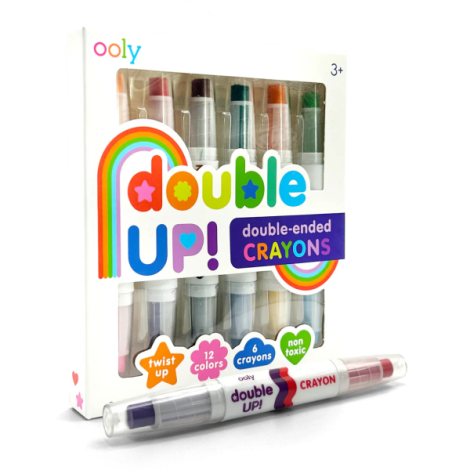 Creioane cerate duble, set de 6, Double up! , 12 culori - poza 2