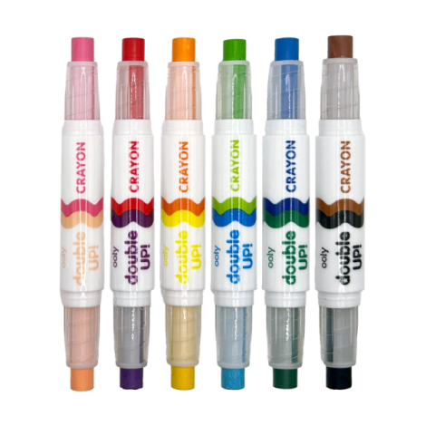 Creioane cerate duble, set de 6, Double up! , 12 culori - poza 3