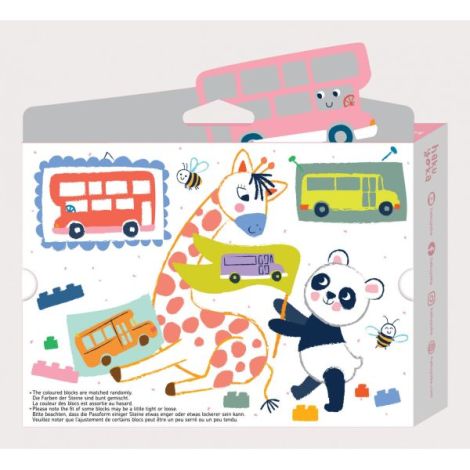 Creioane cerate interconectabile Block Crayons - Autobuz Scolar, Haku Yoka - poza 4