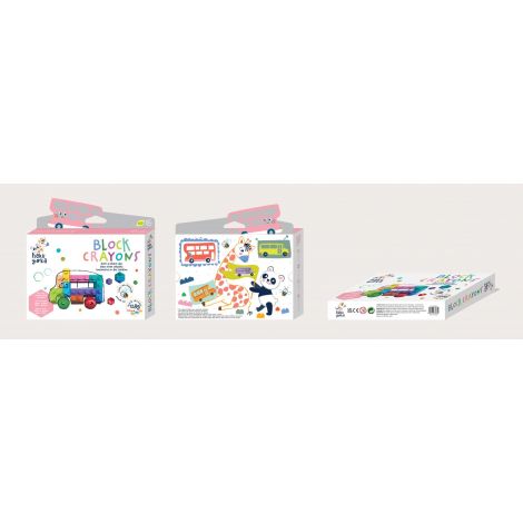 Creioane cerate interconectabile Block Crayons - Autobuz Scolar, Haku Yoka - poza 5