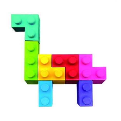 Creioane cerate interconectabile Block Crayons - Dinozaur Brachiosaurus, Haku Yoka - poza 2