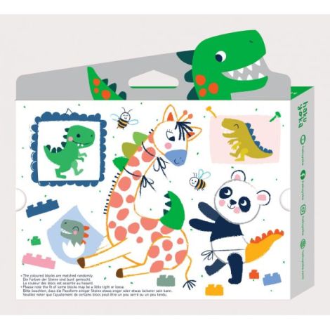 Creioane cerate interconectabile Block Crayons - Dinozaur T-Rex, Haku Yoka - poza 4