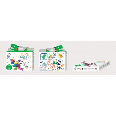 Creioane cerate interconectabile Block Crayons - Dinozaur T-Rex, Haku Yoka - poza 5