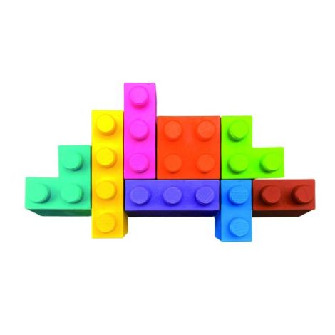 Creioane cerate interconectabile Block Crayons - Dinozaur Triceratops, Haku Yoka - poza 2