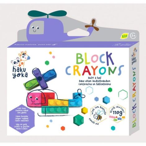 Creioane cerate interconectabile Block Crayons - Elicopter, Haku Yoka - poza 1