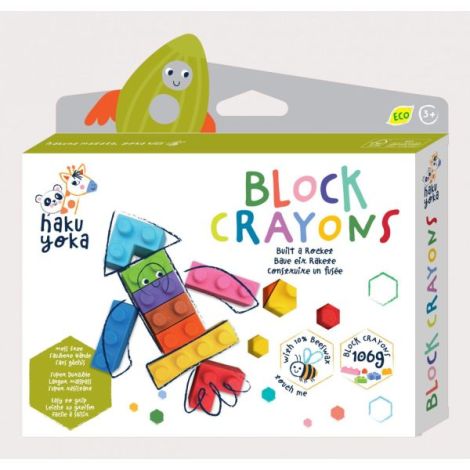Creioane cerate interconectabile Block Crayons - Racheta, Haku Yoka - poza 1
