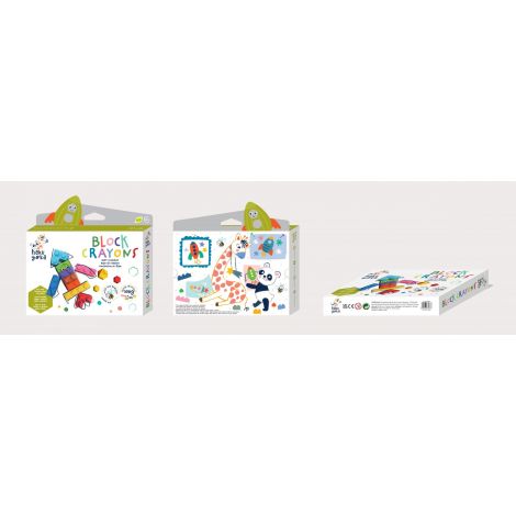 Creioane cerate interconectabile Block Crayons - Racheta, Haku Yoka - poza 5