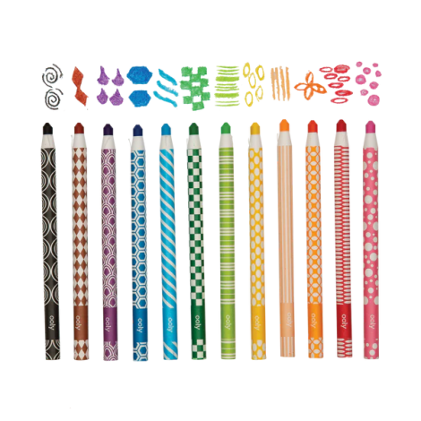 Creioane colorate Color Appeel, set de 12, cu invelis detasabil - poza 2