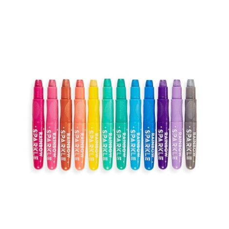 Creioane colorate cu gel acuarela cu sclipici Rainbow Sparkle Metallic - Set de 12 - poza 2