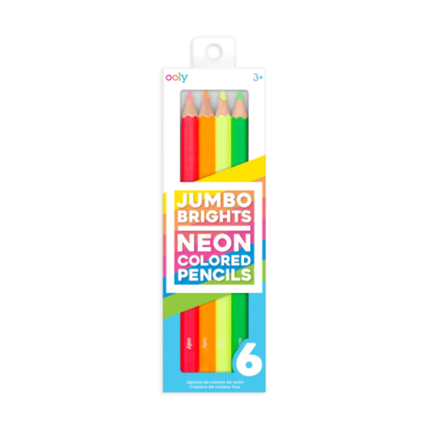 Creioane Colorate Neon Jumbo Brights - set de 6 - poza 1