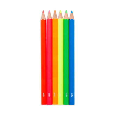 Creioane Colorate Neon Jumbo Brights - set de 6 - poza 2