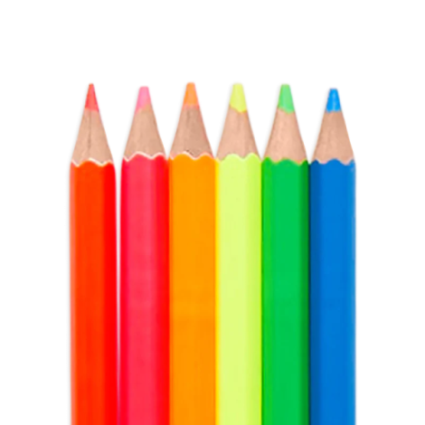 Creioane Colorate Neon Jumbo Brights - set de 6 - poza 4