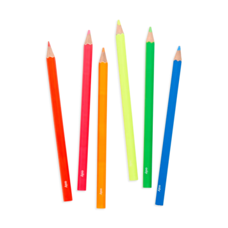 Creioane Colorate Neon Jumbo Brights - set de 6 - poza 5