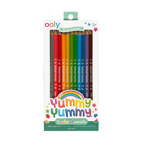 Creioane colorate parfumate - Yummy Yummy, set de 12 - poza 1