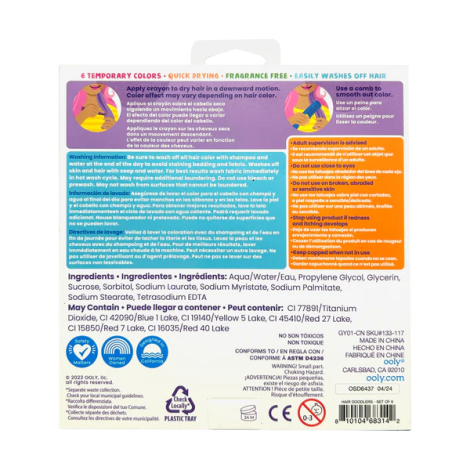Creioane colorate pentru par Hair Doodlers - set de 6 - poza 2