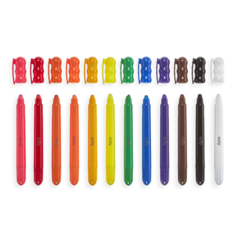 Creioane cu gel pentru geam si sticla, Rainy Dayz, set 12 culori lavabile - poza 2