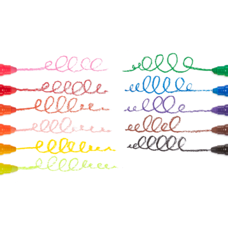 Creioane cu gel pentru geam si sticla, Rainy Dayz, set 12 culori lavabile - poza 3